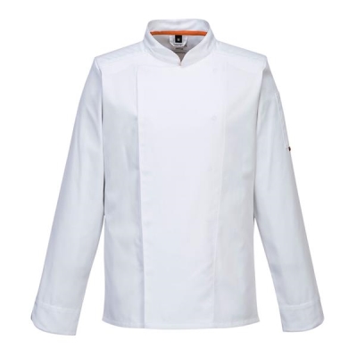 POR-C838 Veste Cuisine Meshair Pro L/S Blanc