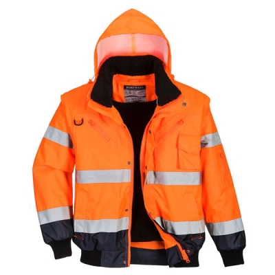 C465 - Blouson Bomber 3-en-1 Haute Visibilité Bicolore