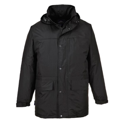 POR-S523 Parka Oban doublée polaire  Noir