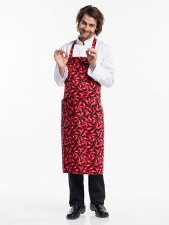 Bib Apron Chili Pepper W75 - L100 cm