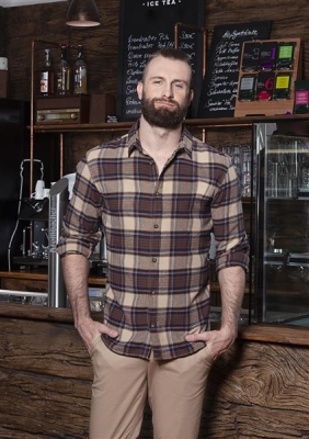 Men's Checked Shirt Urban-Trend sahara S - 3XL