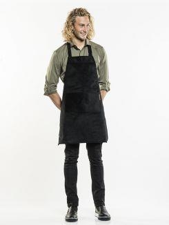 Bib Apron Black Velvet W70 - L85 cm