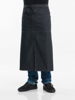 Apron 4-Pockets Black Denim W90 - L80 cm