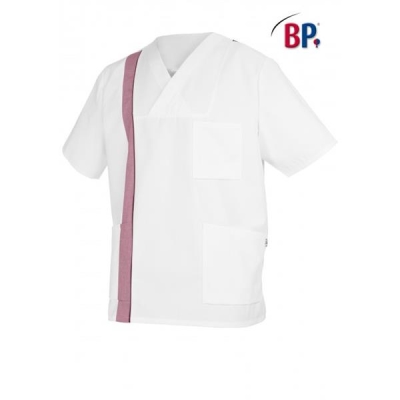 BP® Tunique à enfiler unisexe blanc/bordeaux
