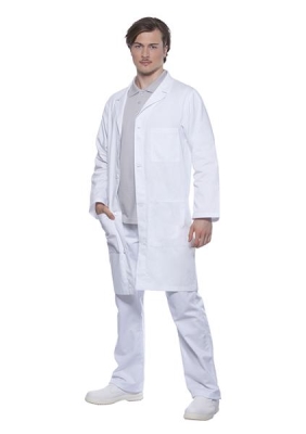 Men's Work Coat Basic white S - 3XL