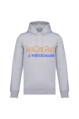 Sweat-shirt recyclé à capuche unisexe COLOR impression full Color 1 FACE