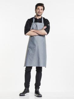 Bib Apron Bujutsu Grey W75 - L90 cm