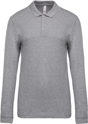 K256C   Men's long-sleeved piqué polo shirt