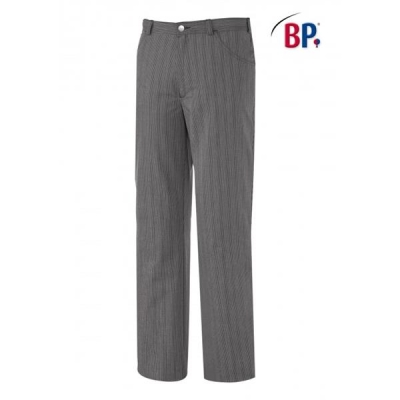 BP® Pantalon unisexe coutil, noir-blanc