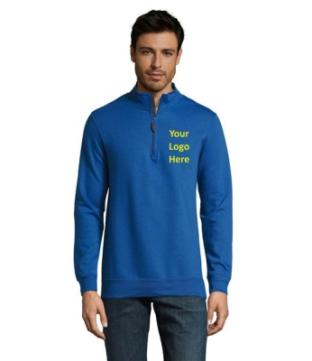 Mannen crew neck sweatshirt hartje geborduurd