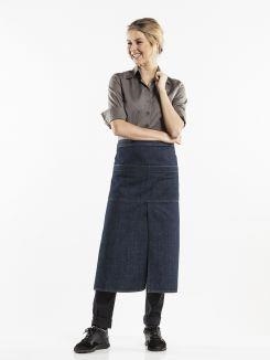 Apron 4-Pockets Blue Denim W90 - L80 cm