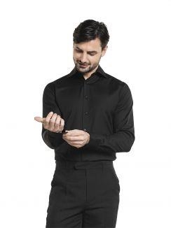 Shirt Men Black Stretch XS - 3XL