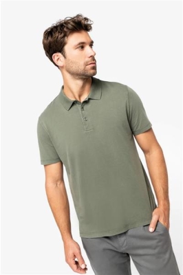 NS201 - Ecologische verwassen herenpolo van jersey