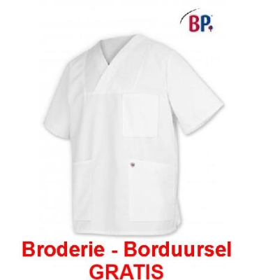 1653-485-21 Tunique à enfiler unisexe blanc