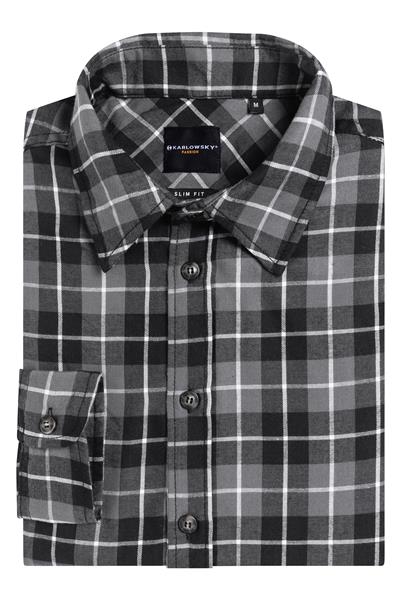 Men's Checked Shirt Urban-Flair black S - 3XL