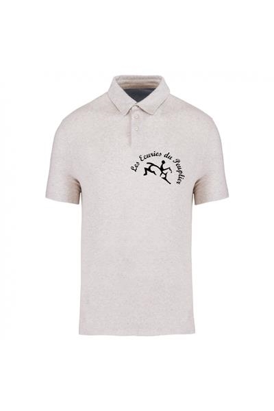 Herenpolo gerecycled - 220g COTE COEUR BRODE