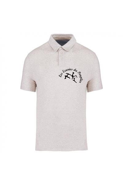  Polo recyclé homme - 220g BRODE COTE COEUR