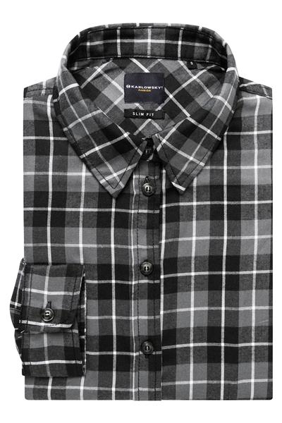 Ladies' Checked Blouse Urban-Flair black XS - 2XL