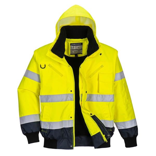 C465 - Blouson Bomber 3-en-1 Haute Visibilité Bicolore