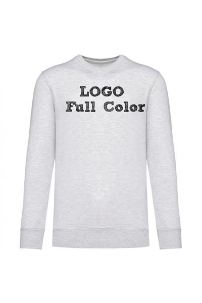 K4040 - Gerecycled unisex sweatshirt met ronde hals en full colour print op voor- en achterkant