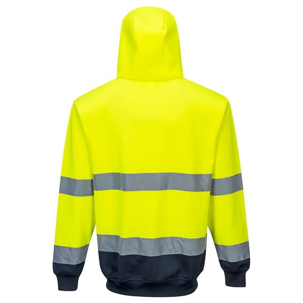 Tweekleurige Sweatshirt met ritssluiting en capuchon