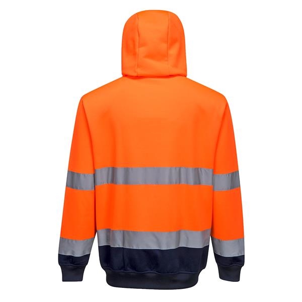 Tweekleurige Sweatshirt met ritssluiting en capuchon