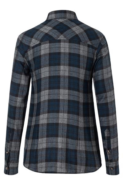 Ladies' Checked Blouse Urban-Style navy XS - 2XL