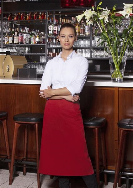 Bistro Apron Basic 100 x 75 cm red Stck