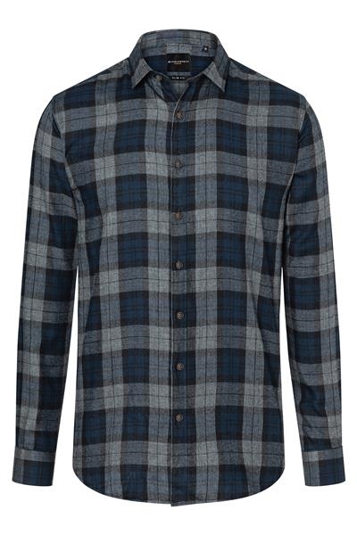 Men's Checked Shirt Urban-Style navy S - 3XL